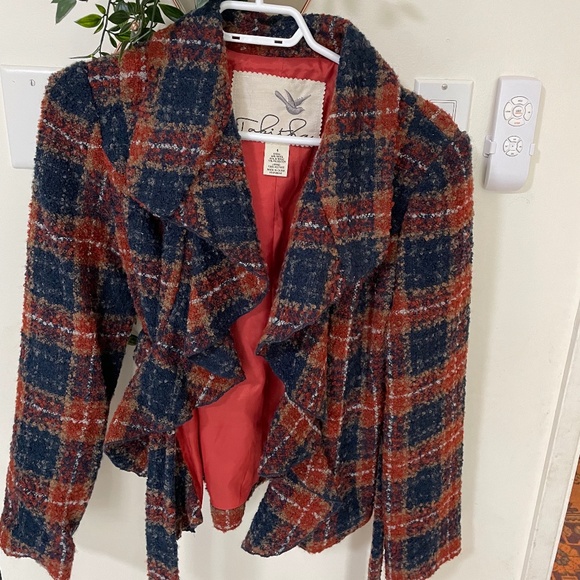 Tabitha Anthropologie Ruffle Blazer - Size 4 - Picture 3 of 5